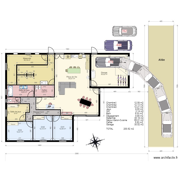 Architecte 2. Plan de 12 pièces et 279 m2