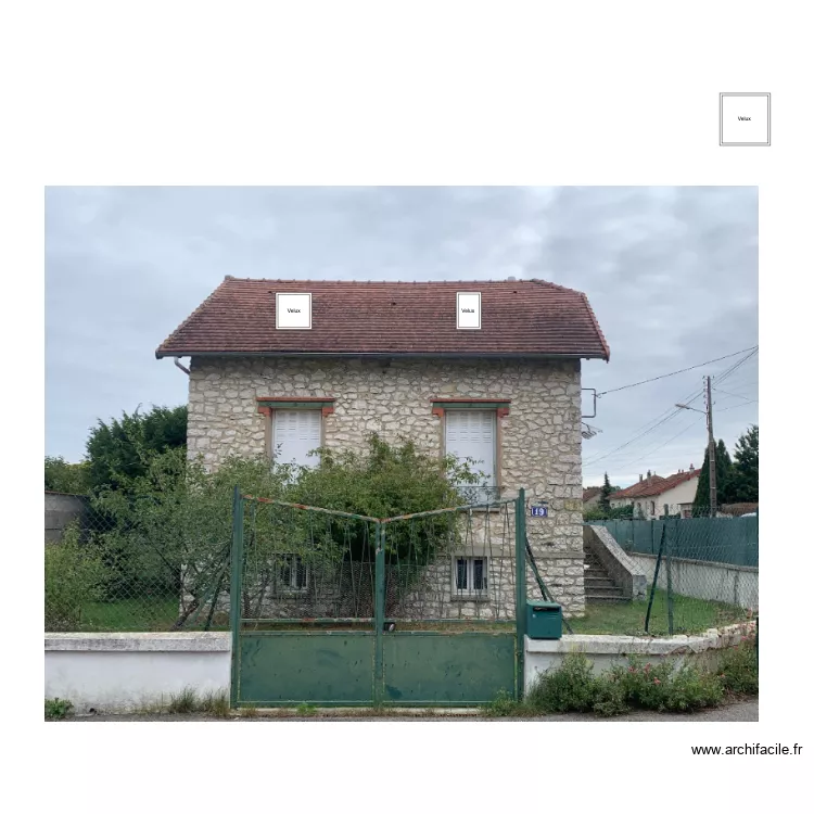 Projection Velux demande travaux pr&eacute;alable 1/2. Plan de 