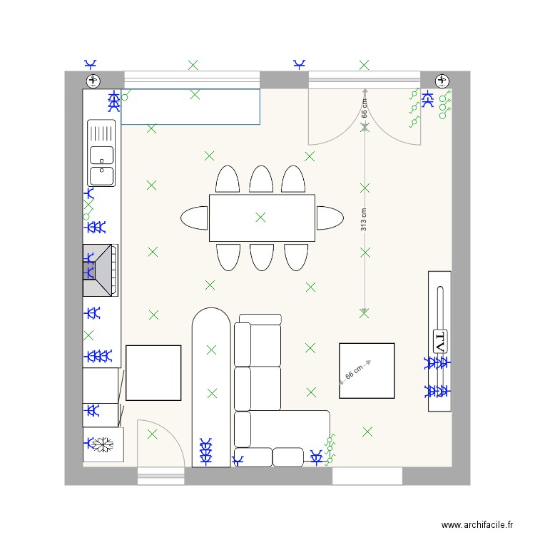 Salon. Plan de 0 pièce et 0 m2