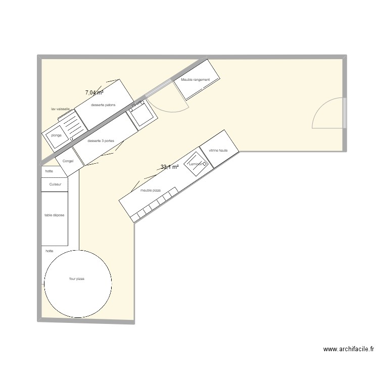 Primcasa Nancy 2. Plan de 2 pièces et 40 m2