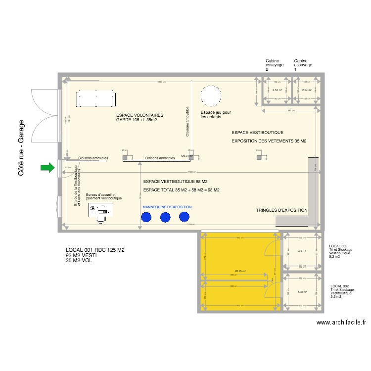 LOCAL RDC 001 PREMIERE PROPOSITION. Plan de 0 pièce et 0 m2