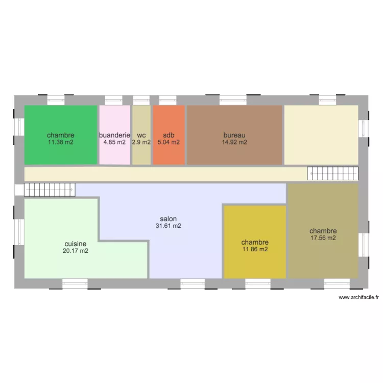 BURNOT Andr&eacute; etage. Plan de 