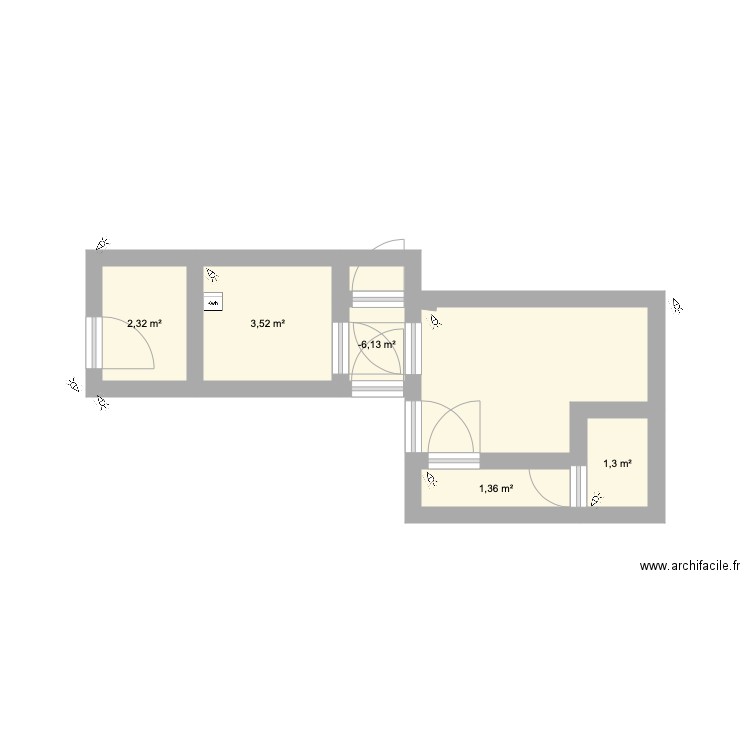 Descart Maison Priver. Plan de 5 pièces et 9 m2