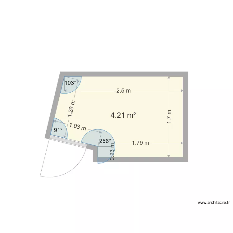 cave cote H. Plan de 