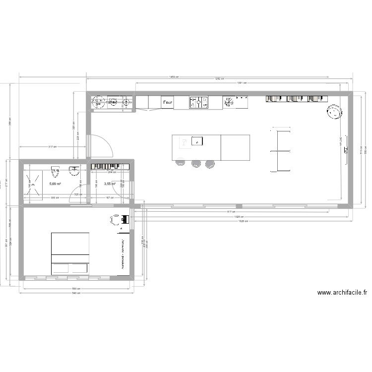 zoe A. Plan de 3 pièces et 10 m2