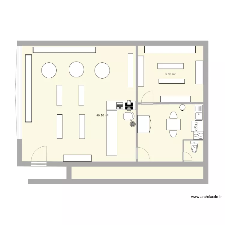 plan commerce Julie. Plan de 