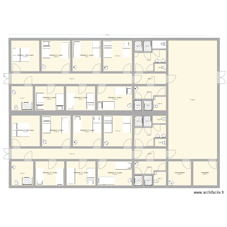 Auberge. Plan de 0 pièce et 0 m2