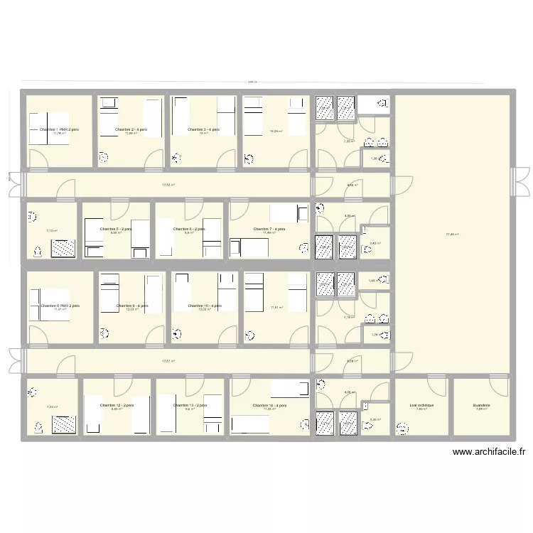 Auberge. Plan de 