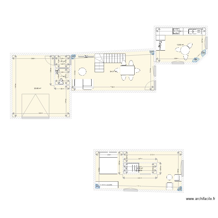 appartement beaumotte type 2. Plan de 0 pièce et 0 m2