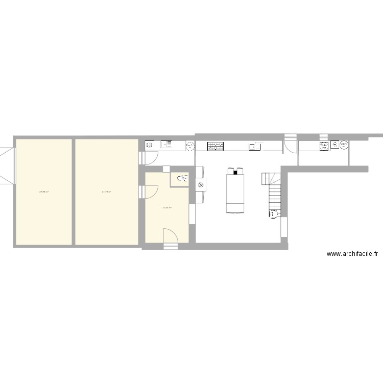 cuisine hameau leroy. Plan de 5 pièces et 101 m2