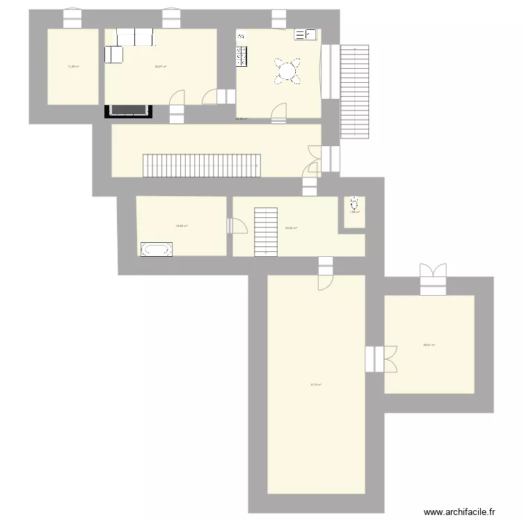 Le Gelly 1er étage. Plan de Le Gelly 1er étage. Plan de