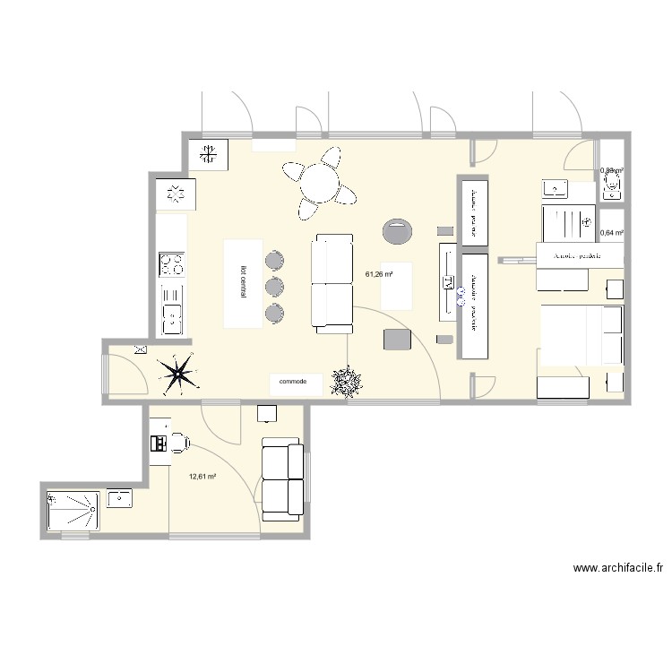 Appartement Montagne v2. Plan de 0 pièce et 0 m2