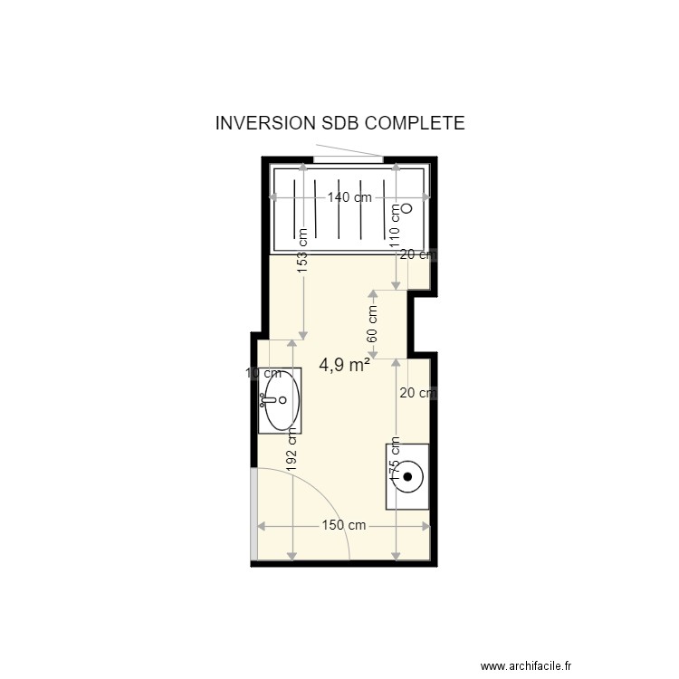 CARON THIERRY. Plan de 1 pièce et 5 m2