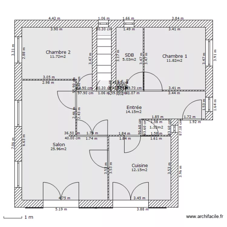 Maison haut - projet. Plan de 