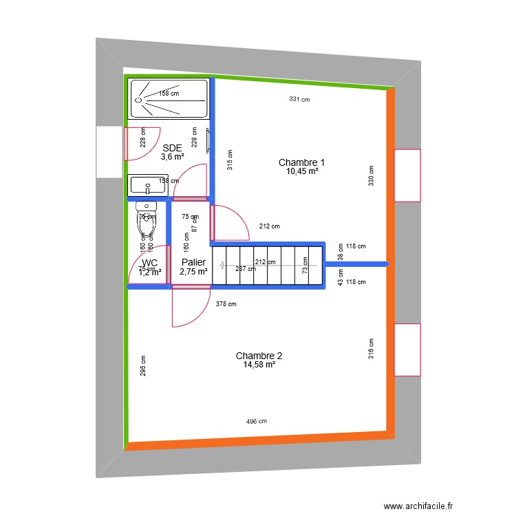 Ferro - Projet étage 1. Plan de 0 pièce et 0 m2