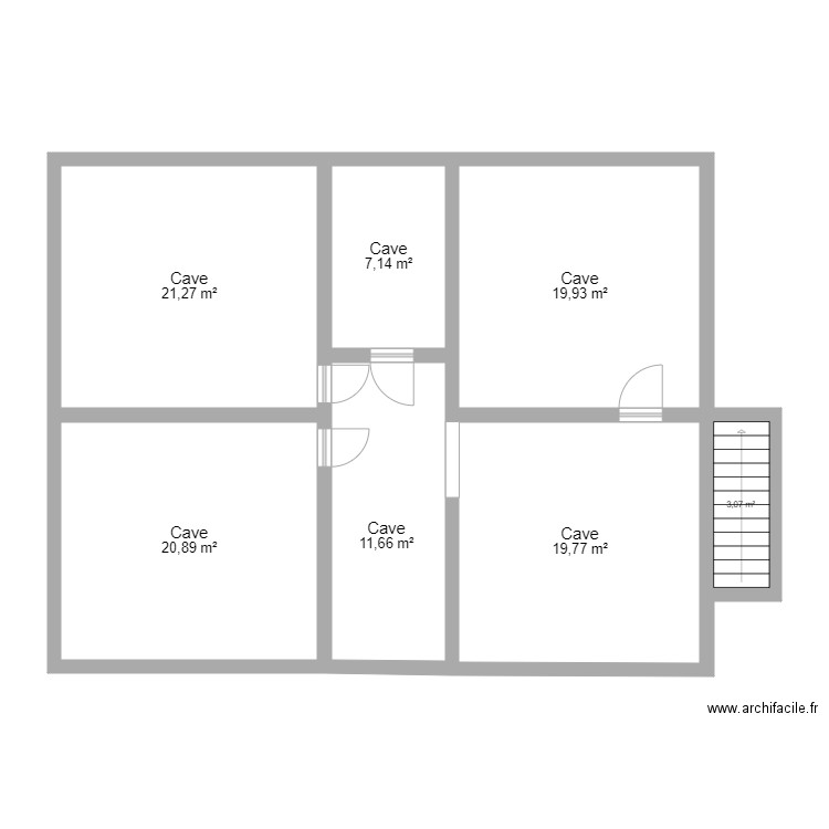 sainte Catherine caves. Plan de 7 pièces et 104 m2