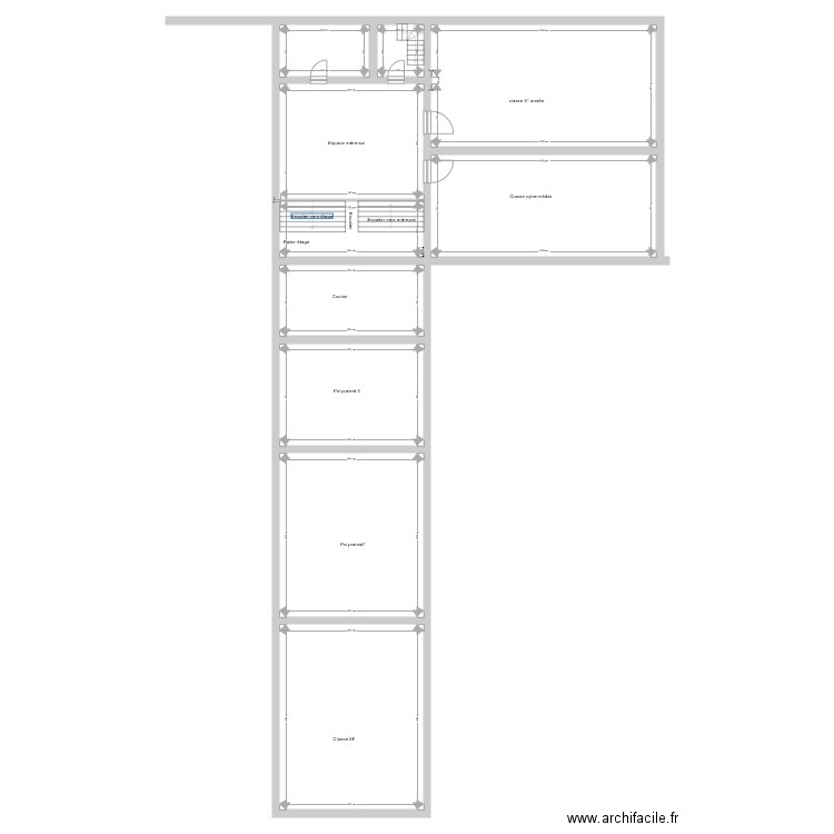 ecole. Plan de 0 pièce et 0 m2