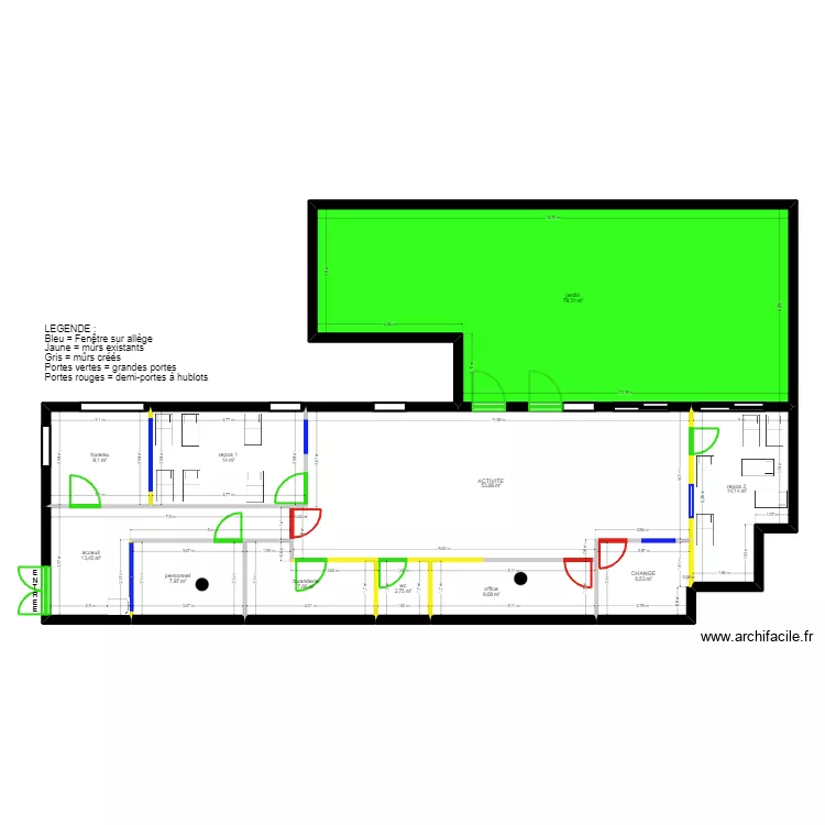 La seyne projet travaux sans jardin. Plan de 