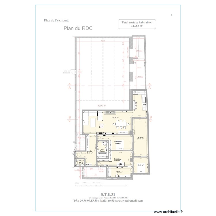 plan saint Ex 3 chambres meubles v 2 . Plan de 0 pièce et 0 m2