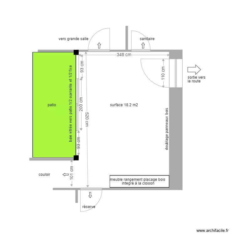 d&eacute;tail ANCIEN ACCUEIL. Plan de 