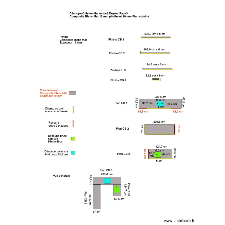 Tablette cuisine Duplex Marie José. Plan de 0 pièce et 0 m2