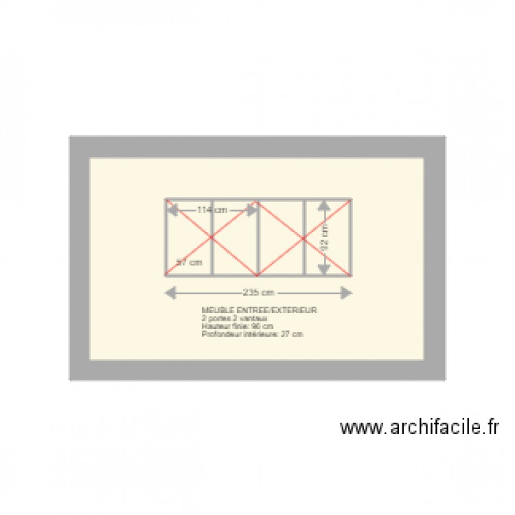 meuble entrée extérieur. Plan de 0 pièce et 0 m2