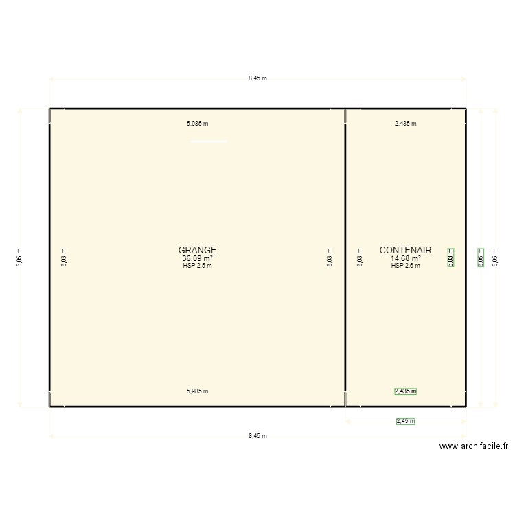 GRANGE CONTNAIR. Plan de 0 pièce et 0 m2