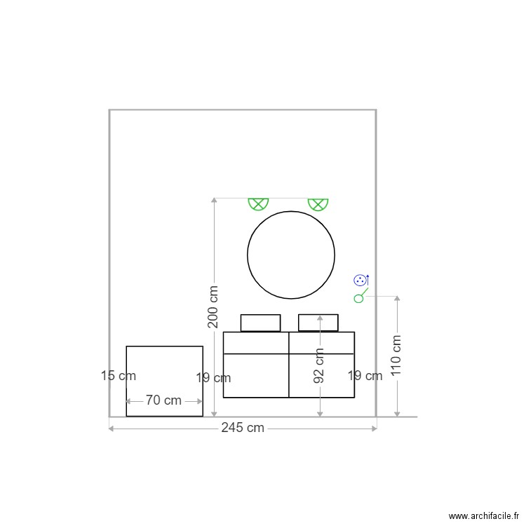 sdb mézières 24 mai. Plan de 0 pièce et 0 m2