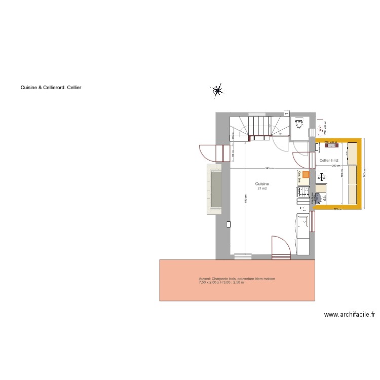 Meaulne Cuisine Cellier. Plan de 0 pièce et 0 m2