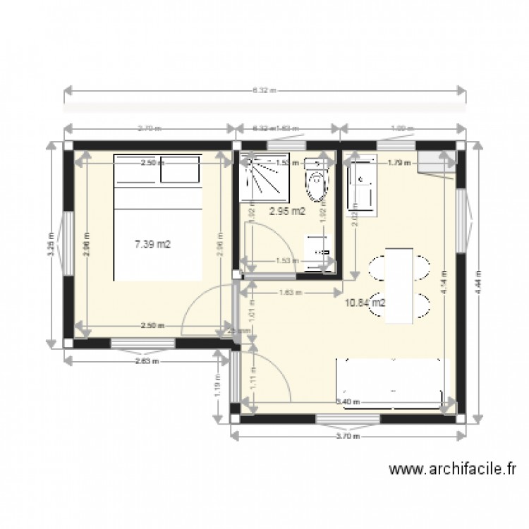 Projet de Bungalow Amborovy. Plan de 0 pièce et 0 m2