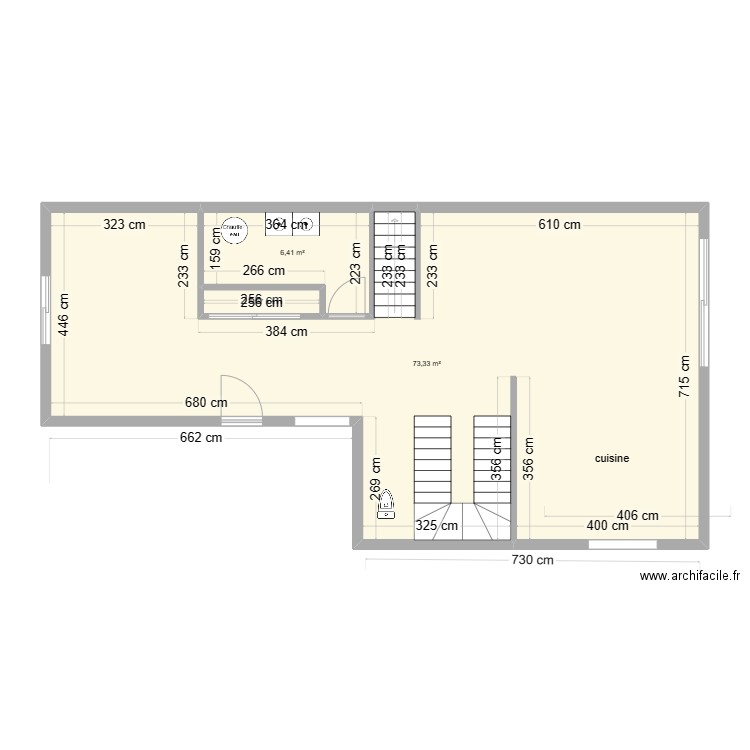 SANSVIGNE. Plan de 3 pièces et 81 m2