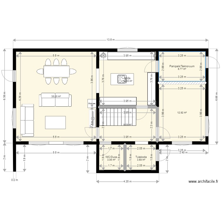 Renovated house New Plan. Plan de 0 pièce et 0 m2