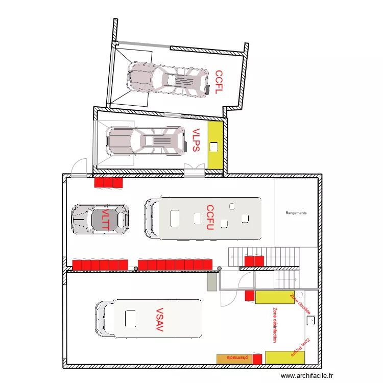 Caserne PDM. Plan de 