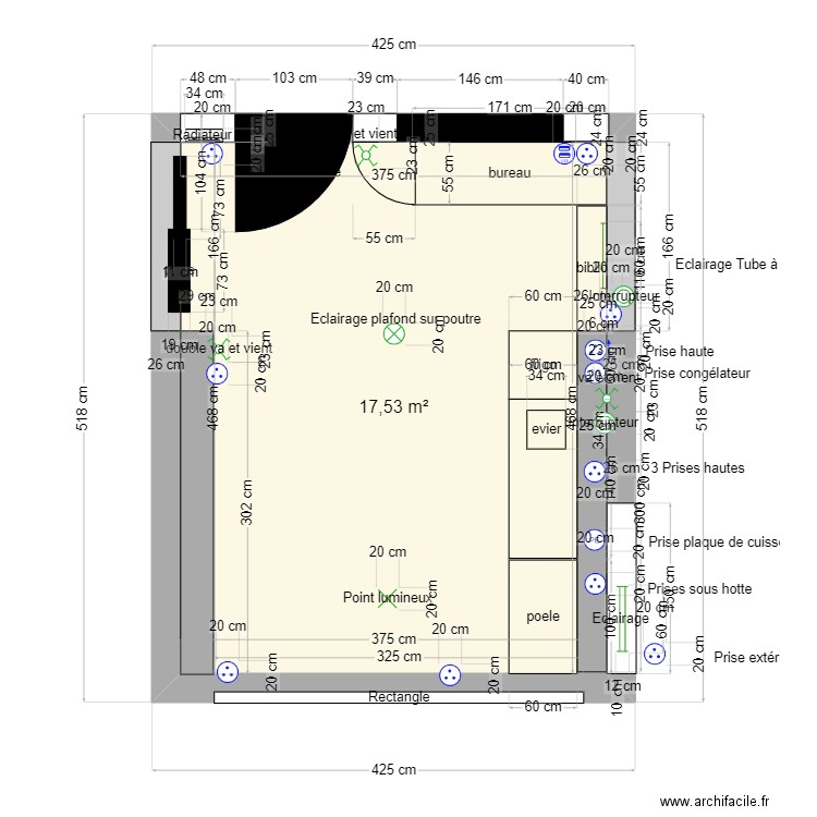 dépendance cotation. Plan de 0 pièce et 0 m2