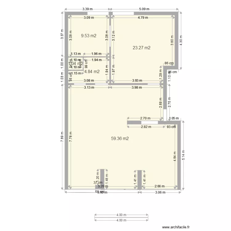 MagasinRezdeChauss&eacute;e. Plan de 