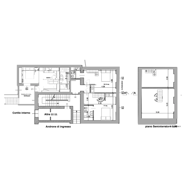 SETTEMBRINI due. Plan de 