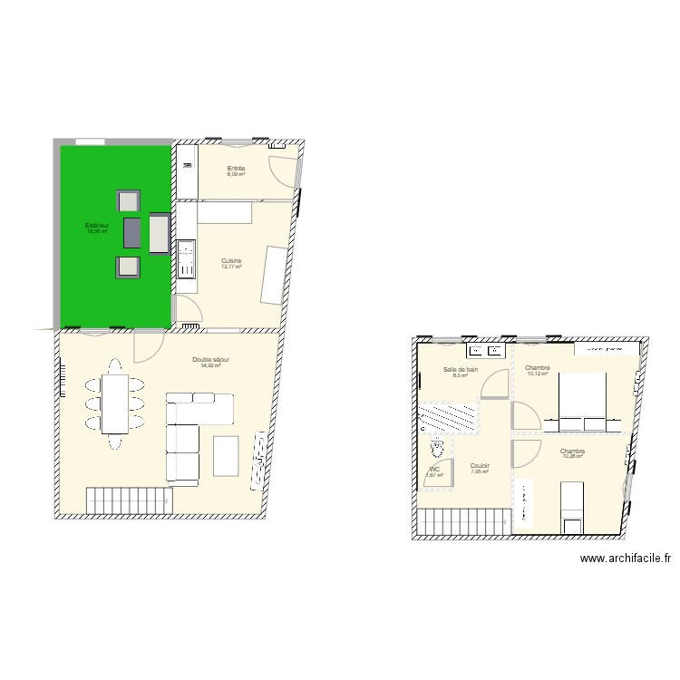 location 2. Plan de 9 pièces et 139 m2