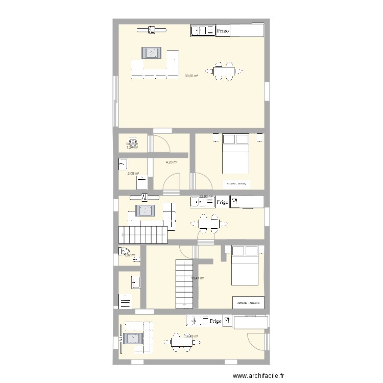 naima maslives gite 1. Plan de 15 pièces et 202 m2