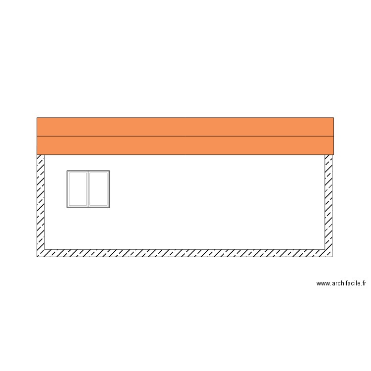 façade côté voisin. Plan de 0 pièce et 0 m2