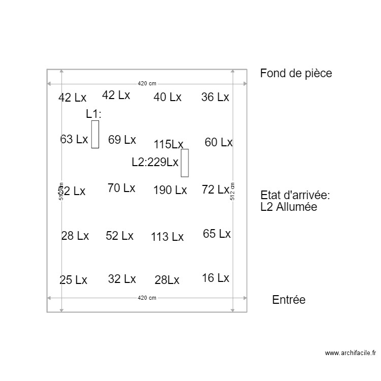 Lumière bureau PCC etat 1. Plan de 0 pièce et 0 m2