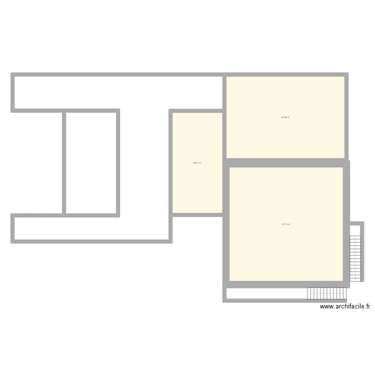 MAISON. Plan de 3 pièces et 174 m2