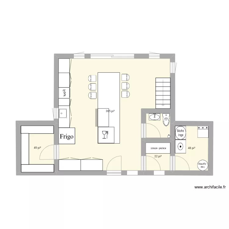 Maison . Plan de 