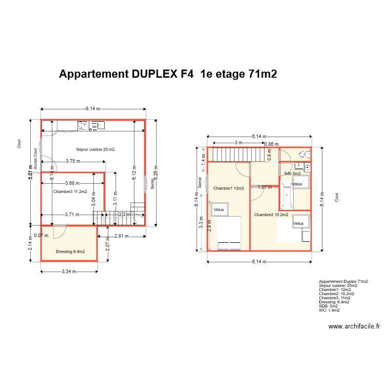 planDuplexInterne1606201918h50FINAL. Plan de 0 pièce et 0 m2