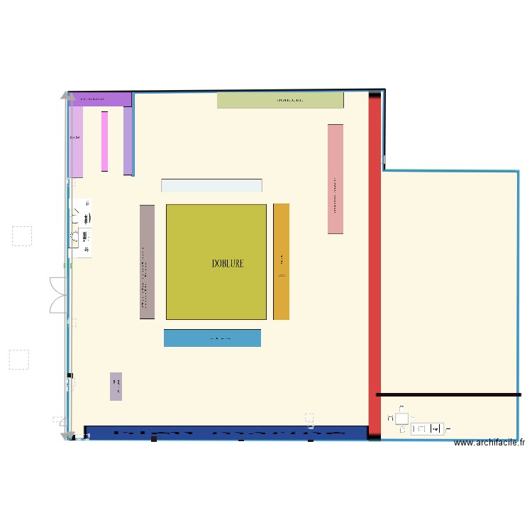 Lucarne. Plan de 1 pièce et 1598 m2