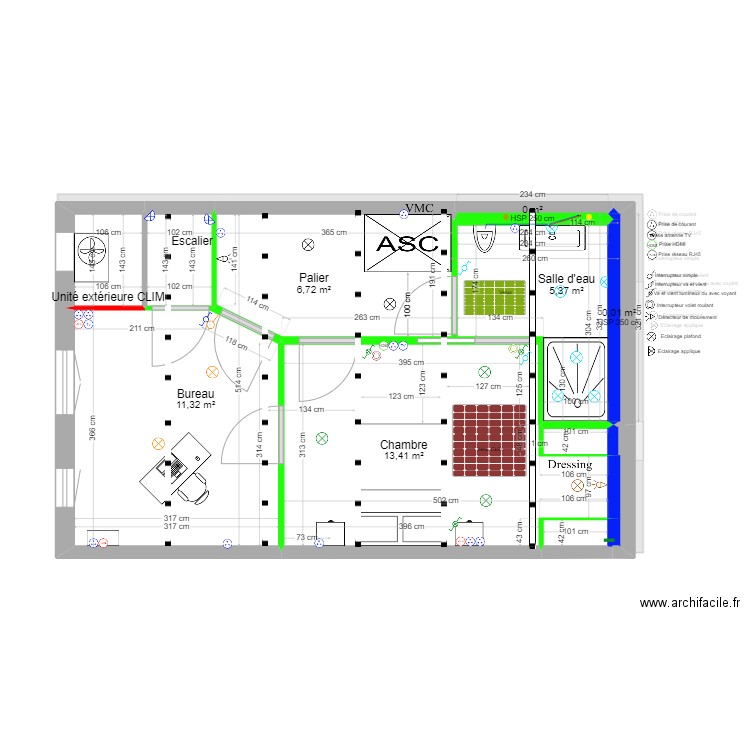 OPOUL 3. Plan de 15 pièces et 122 m2