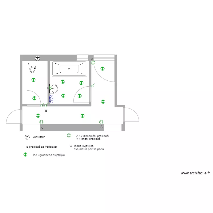Sjever-Sredina-. Plan de 