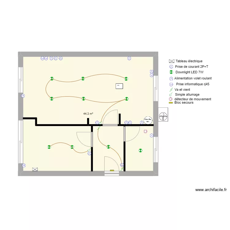 sci du marche. Plan de 