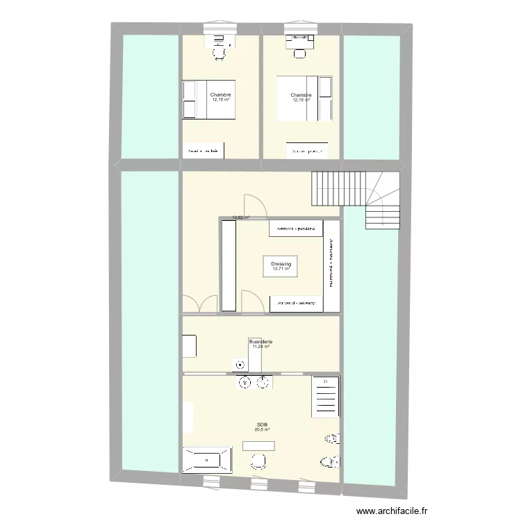 &Eacute;tage houblonni&egrave;re . Plan de 