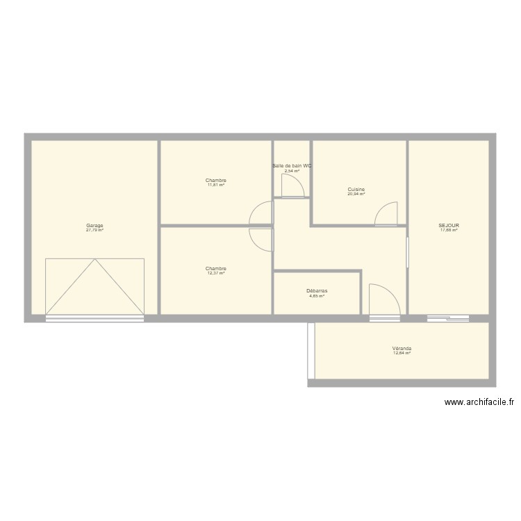 FERNANDES. Plan de 8 pièces et 110 m2