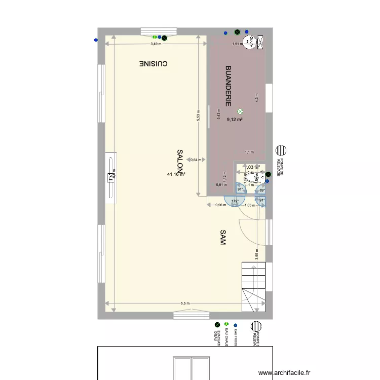 PROJET 3 1ER ETAGE NU PLOMBIER. Plan de 